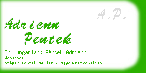 adrienn pentek business card